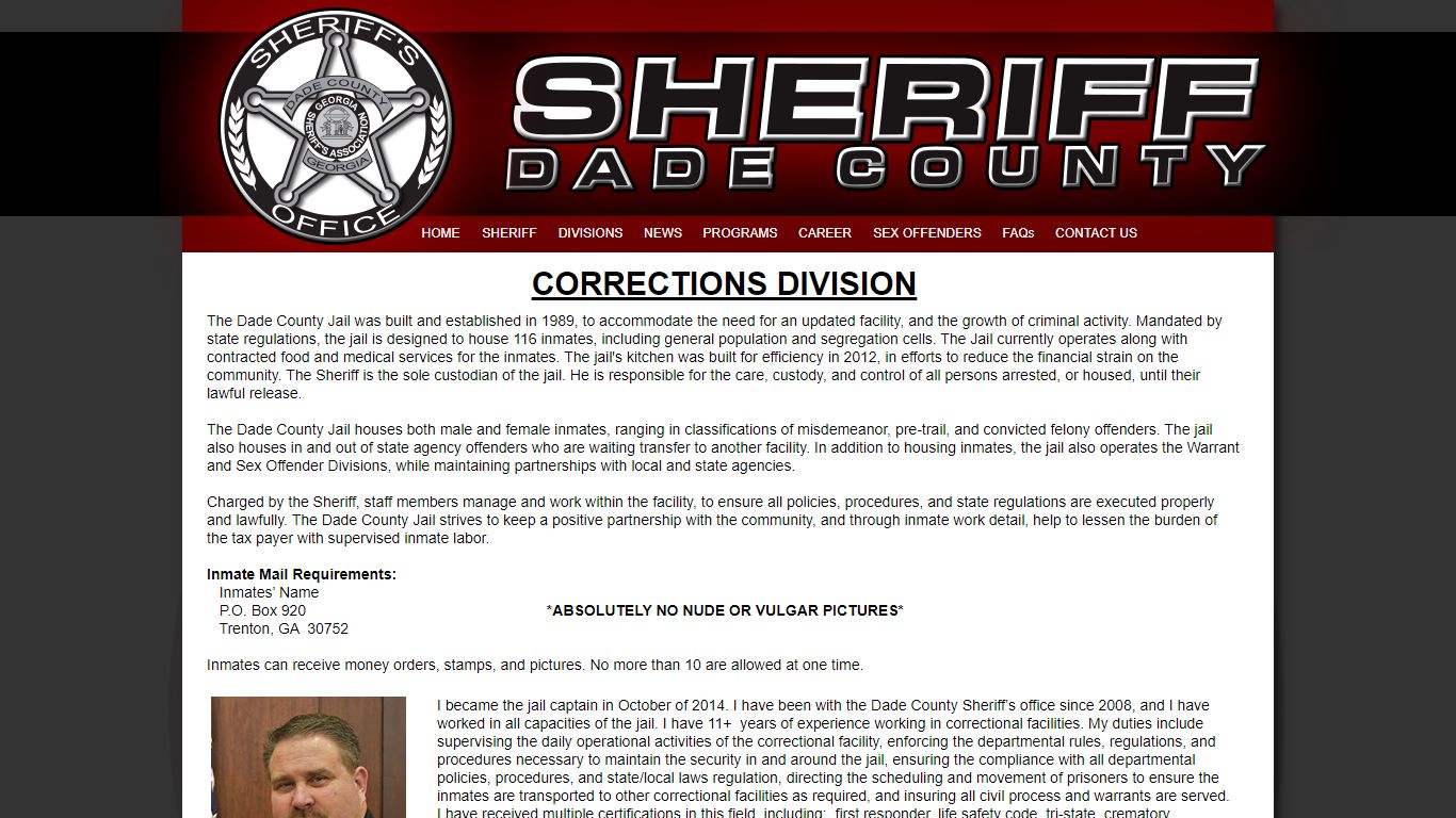 CORRECTIONS - Dade County Sheriff